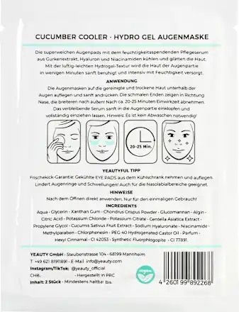 Eye Pad Mask - Cucumber Cooler