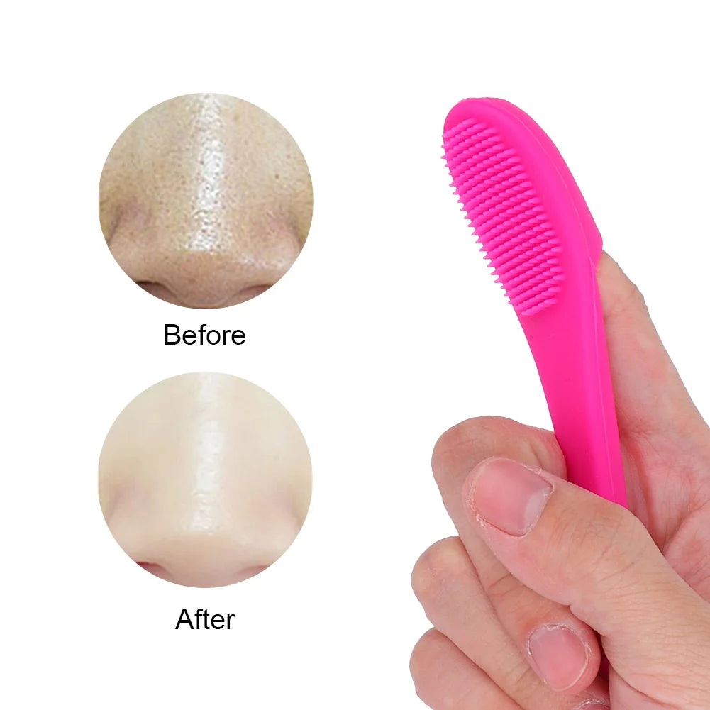 Mini Silicone Face Cleaner Black Head Remover Brush - Pack of 2