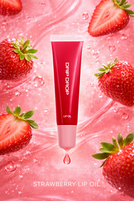 Strawberry Lip Oil Drip Drop