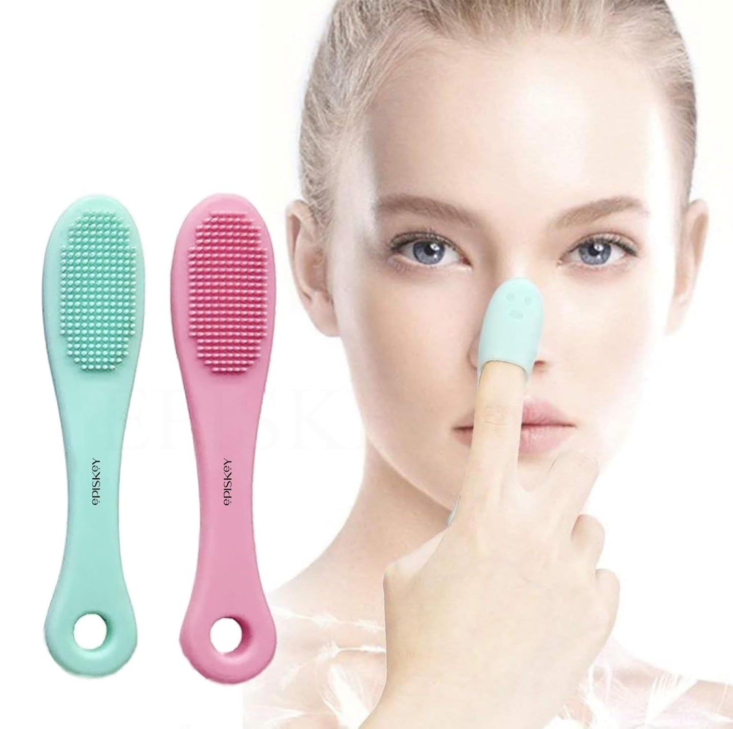 Mini Silicone Face Cleaner Black Head Remover Brush - Pack of 2